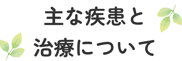 主な疾患と治療について